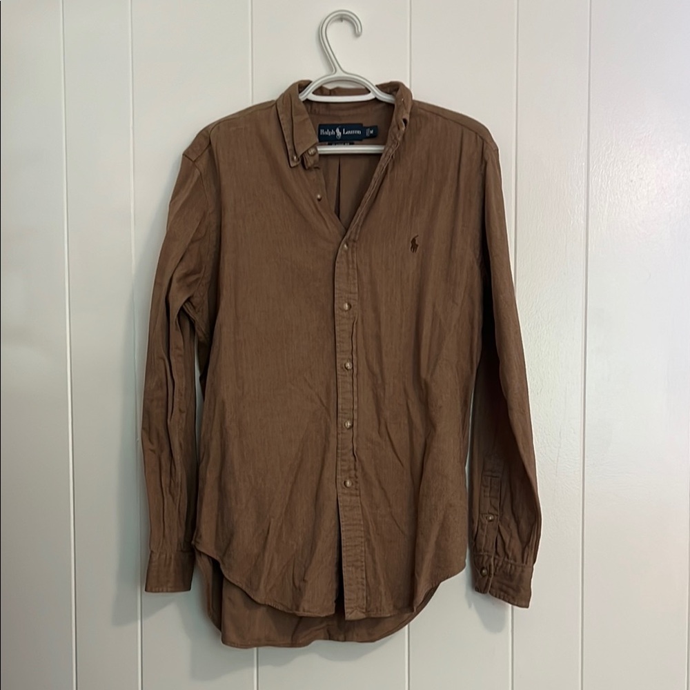 Ralph Lauren Brown Casual Button Down Shirt